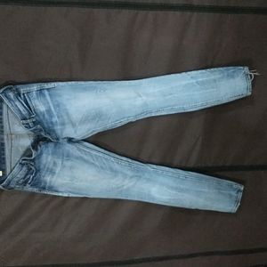Express Size 8R Distressed Blue Jeans